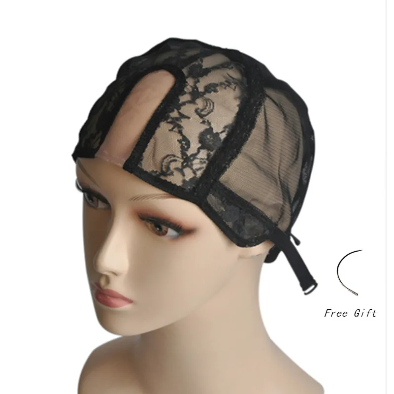 

1*3.5 U Part Transparent Swiss Lace Wig Cap For Making Wigs with Adjustable Strap Weaving Cap Glueless Wig Caps Size S/Ml