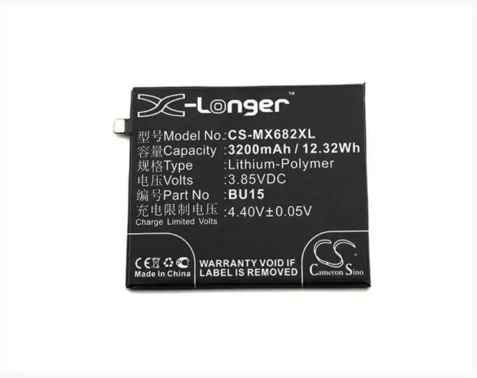 

Cameron Sino 3200mAh battery for MEILAN U20 U20 Dual SIM for MEIZU Meilan U20 Meilan U20 Dual SIM BU15