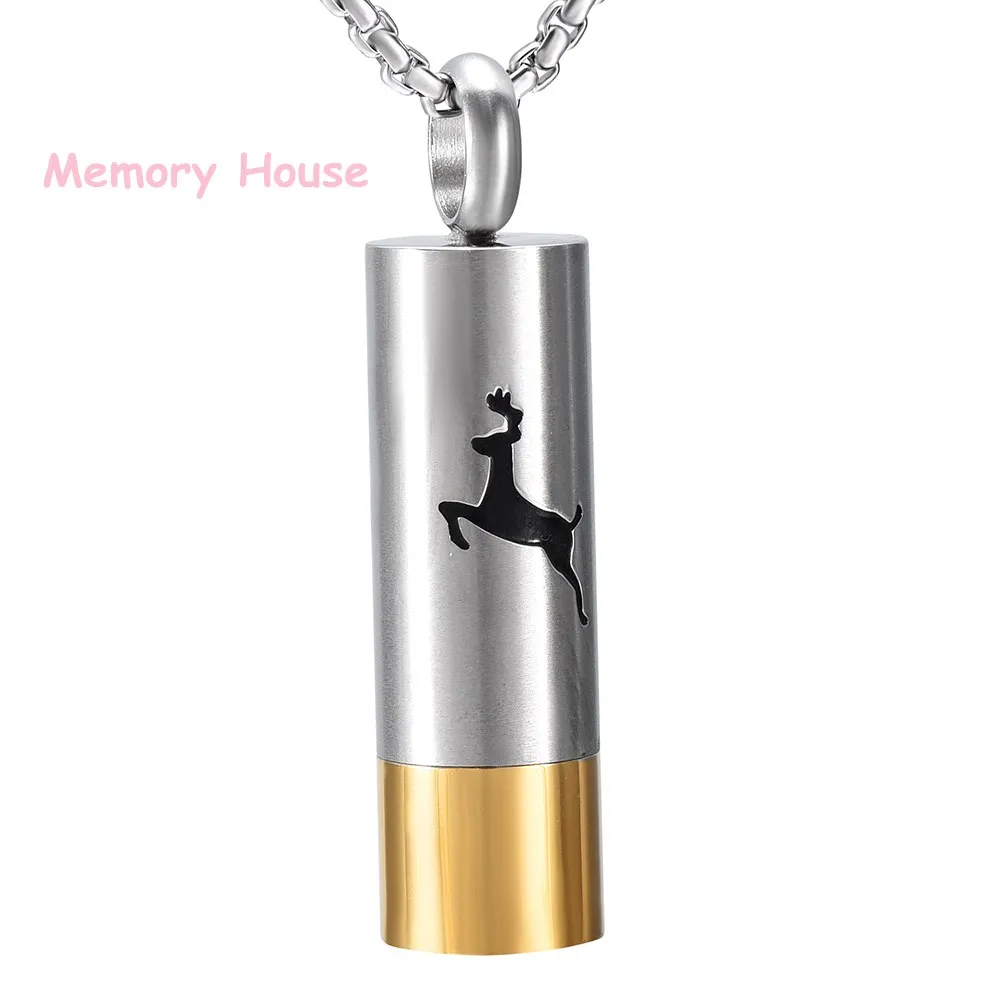 IJD8424 в виде круглых оленей корпус из нержавеющей стали для кремации ювелирных