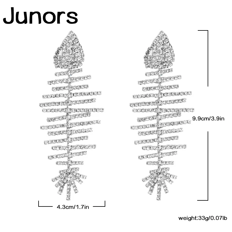 Женские серьги с рыбками стразы украшение в виде животных эффектные висячие