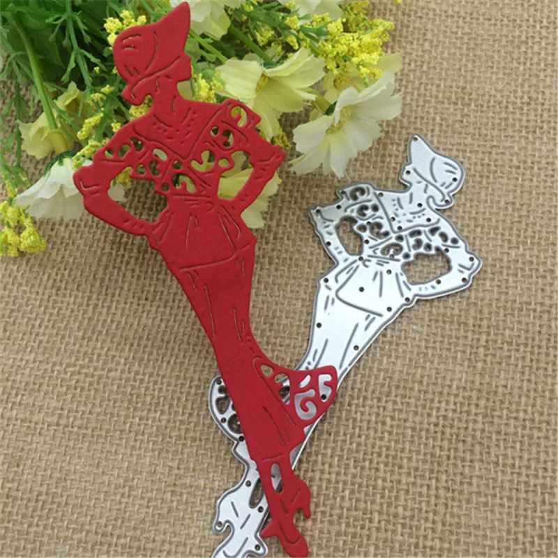 Женская модель Модные металлические Вырубные штампы фотоальбом карточка бумага