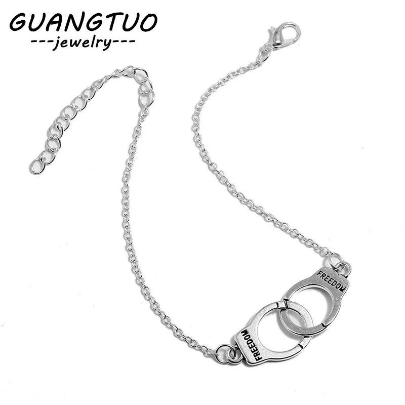Цепочка с подвеской в виде надписи Freedom стиле панк ожерелья/браслеты на