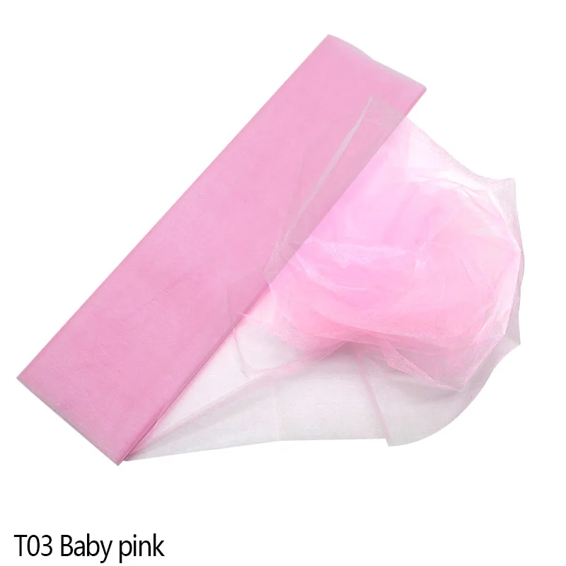 Baby pink 10 м Кристальный Тюль рулонная катушка отвесная из тюлевой органзы для дома свадьба тюль арки шторы Украшение платье своими руками юбка-пачка - Цвет: Baby pink