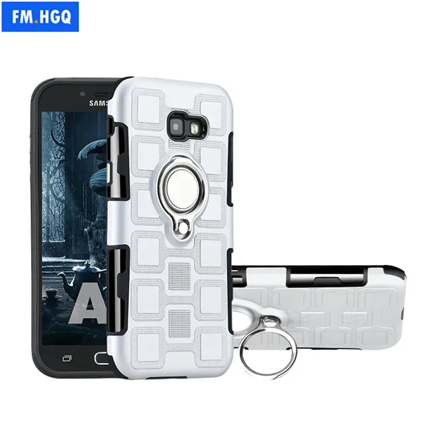 Чехол для samsung Galaxy A3 A5 A7, металлическое кольцо, подставка, TPU+ PC, 2в1, магнитный автомобильный чехол для A720 A320 A520, чехол - Цвет: Белый