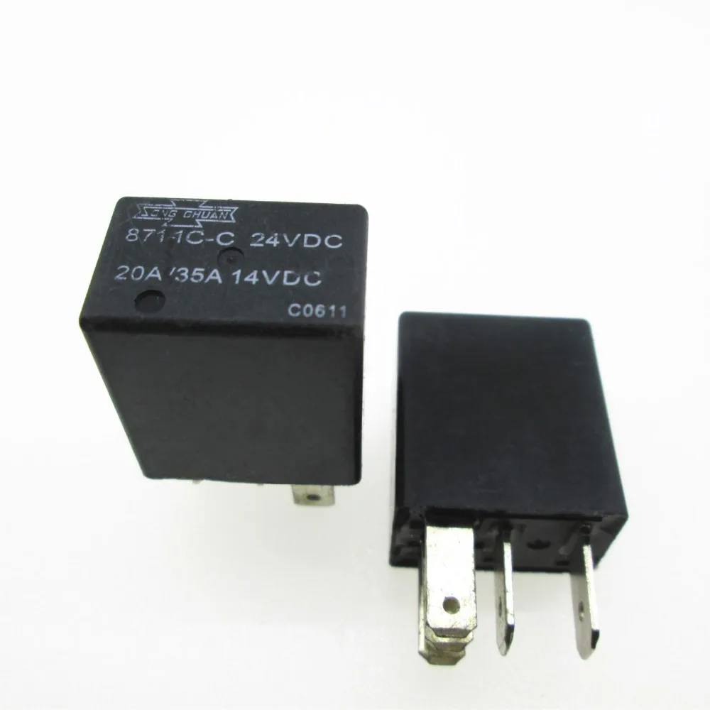 Автомобильное реле 24 В 871 1C C 24VDC 8711CC DC24V 24V 20A / 35A 5PIN 10 шт./лот relay 24vdc 24vdc relay20a relay