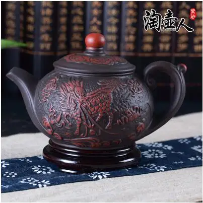 A Wwshyufei Yixing Zisha Чай горшок 400 мл ручной работы чайный набор кунг-фу Чай горшки Керамика китайский Глиняный Чайник подарок безопасную упаковку - Цвет: A