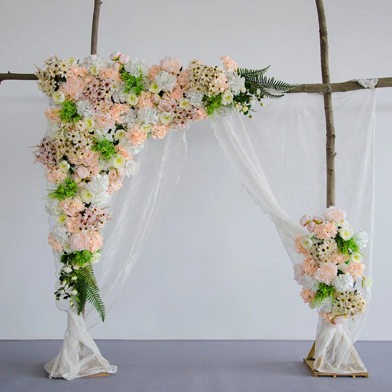 Свадебные украшения реквизиты новый ряд цветов искусственный шелк Фотофон для