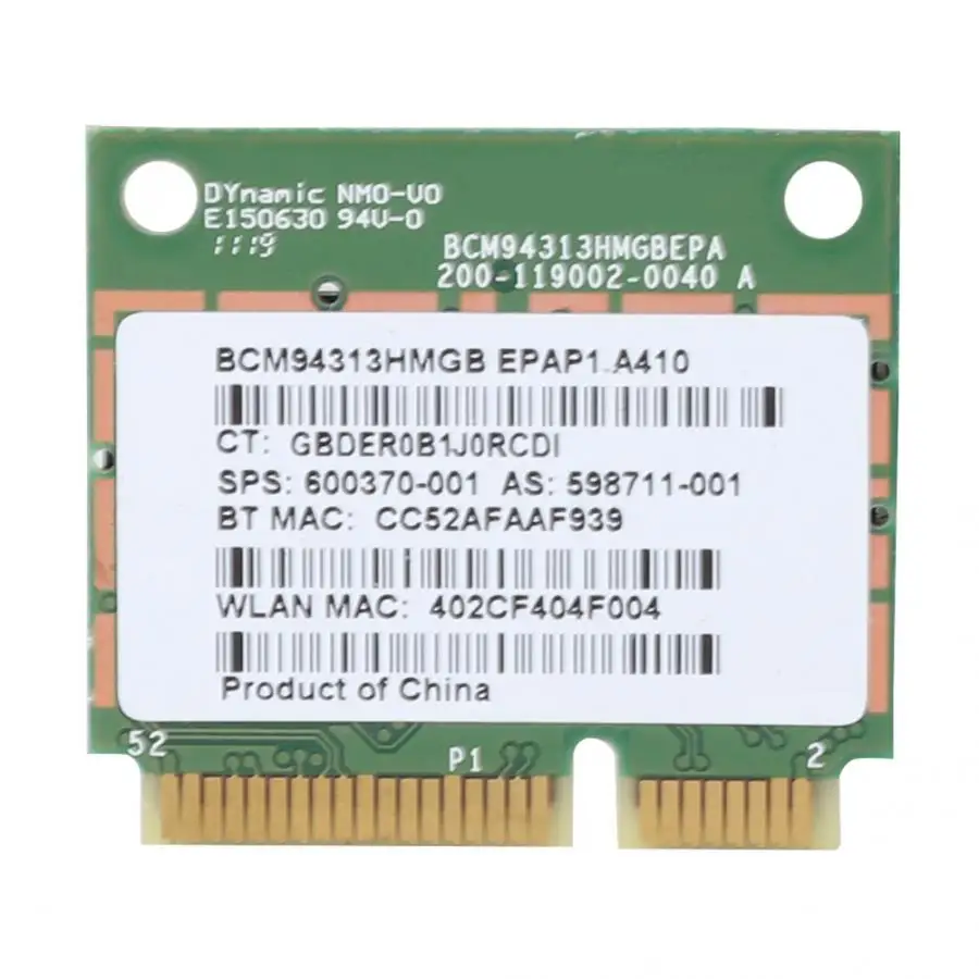 Сетевая карта Bluetooth 2 4G/150M для Broadcom BCM94313HMGB 300M сетевая Bluetooth3.0 PCIE серии HP G4/CQ43|Сетевые