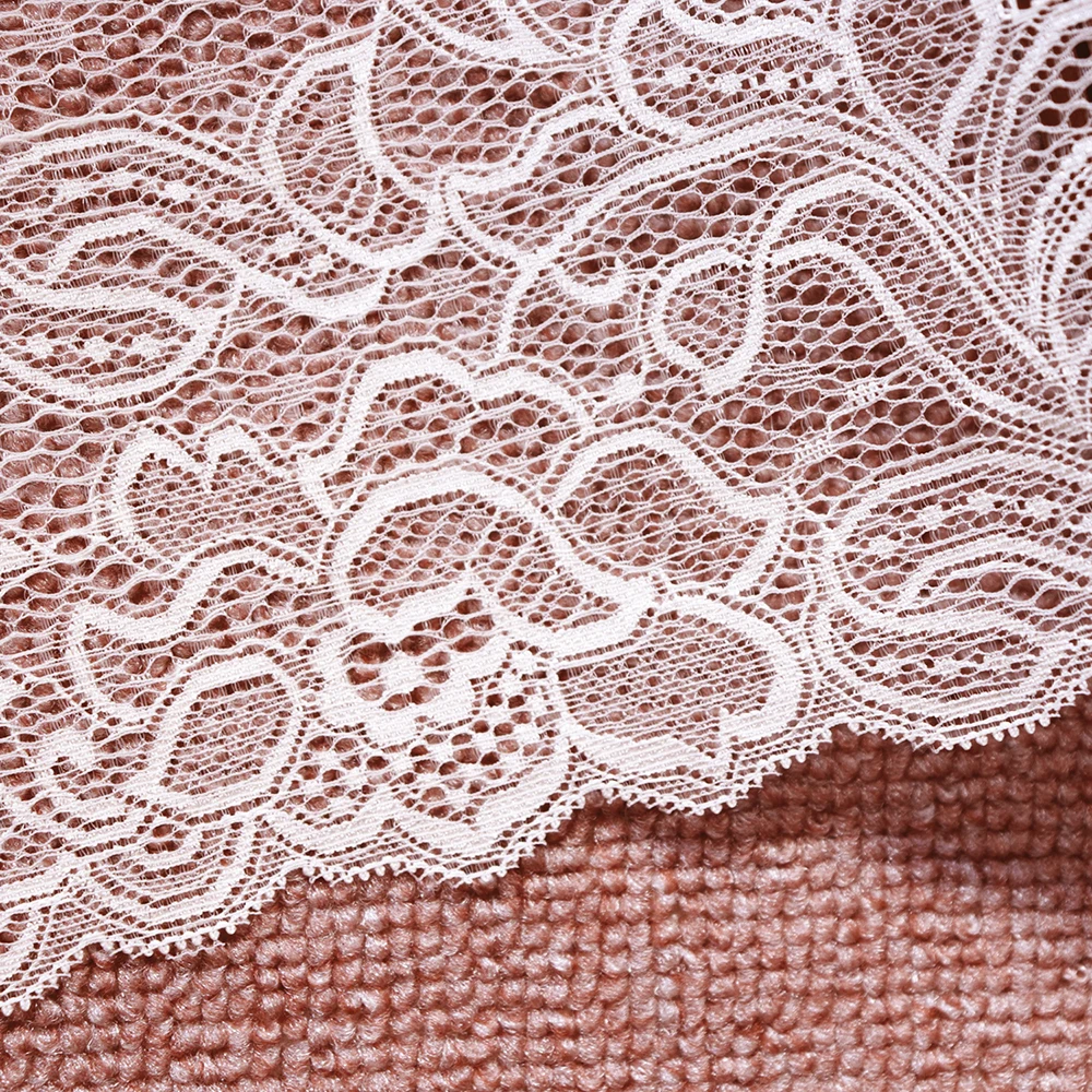 Нижнее белье 2 Yds цвета шампанского кружевное с цветочным принтом широкое