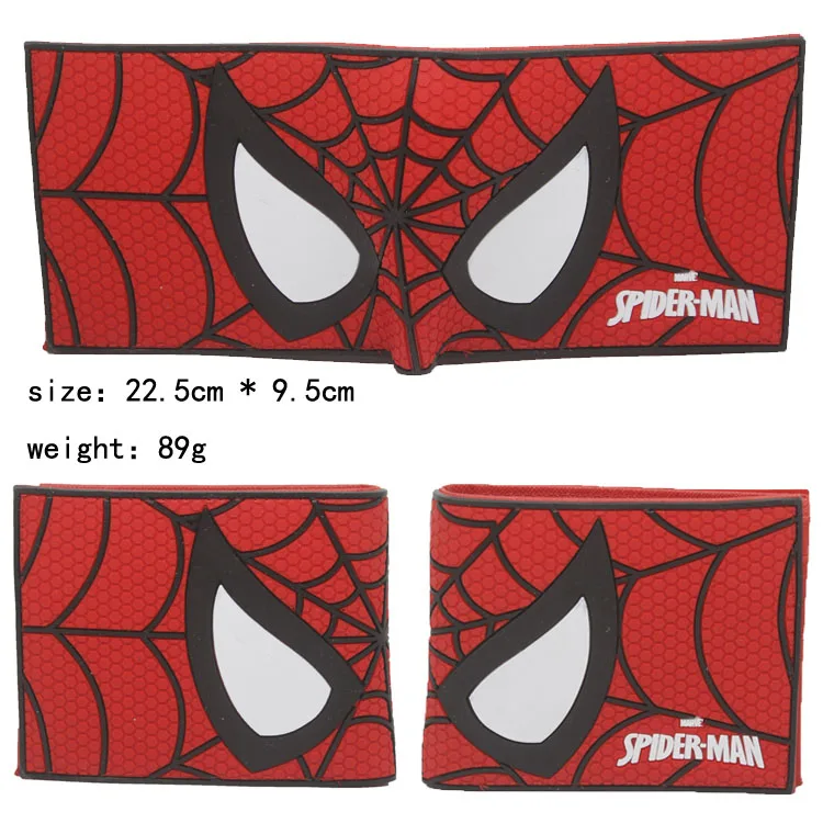 Spiderman9 Новинка мультфильм кошелек горячие аниме кошельки в Стиле Человека-паука carteira доллар цена креативный подарок деньги сумки подарок для мужчин ПВХ короткий кошелек - Цвет: Spiderman9