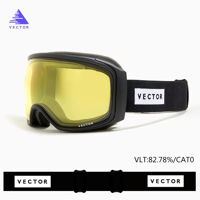 Professional Ski Goggles Snowboard New Men Women Double Layers UV400 Anti-fog Winter Sport Skiing GlassesMask Skate Eyewear - Цвет: Yellow Lens