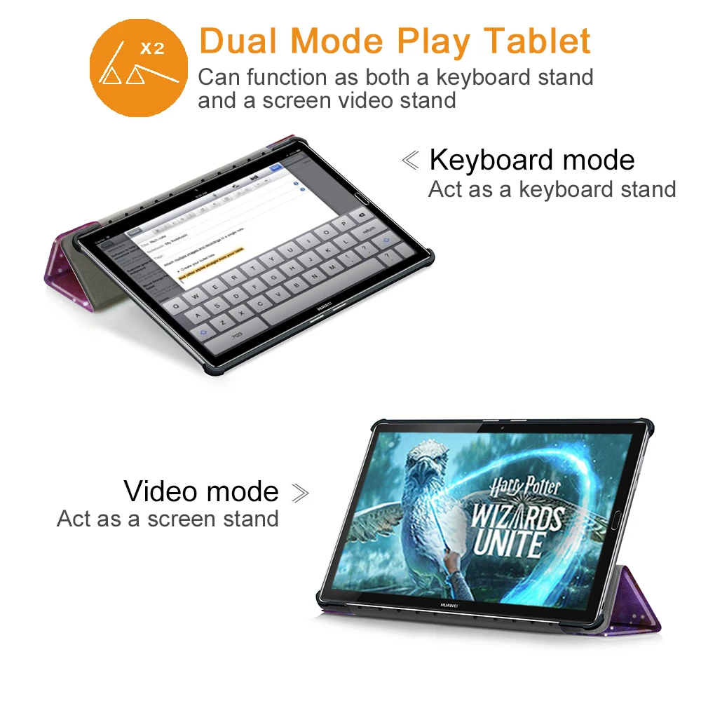 Тонкий чехол для Huawei MediaPad M5 10 8 планшет из искусственной кожи складной подставка