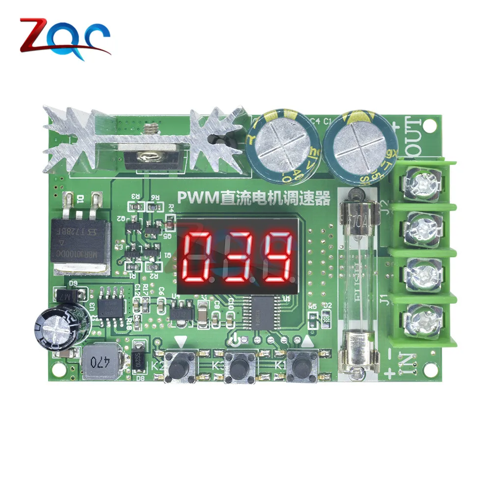 10A 12 V-60 V 600W контроллер скорости двигателя постоянного тока PWM регулирования длительность импульса доска светодиодный электронные сигареты с цифровым однофазный электродвигатель Управление 14 кГц/24 V 48V