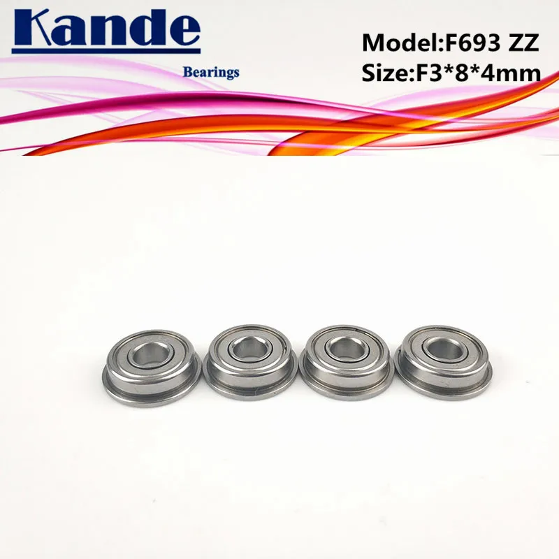 Подшипники Kande F693ZZ 10 шт. ABEC-1 F693 ZZ F693-2Z миниатюрный глубокий шаровой подшипник F3 * 8*4