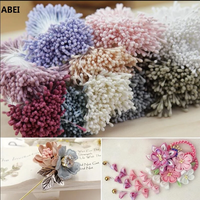 400pcs 2mm Matte Mini Flower Stamen Pistil Artificial Flowers Accessories DIY Wedding Cake Top Scrapbooking Cards Decoration | Дом и сад