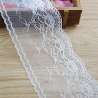 95mm polyester lace trim white fabric sewing accessories cloth wedding dress decoration ribbon craft supplies 150yards l587