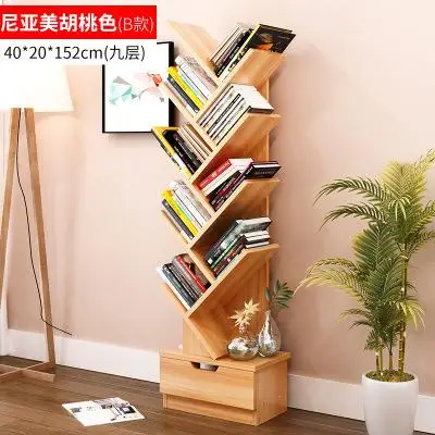 Книжная полка, напольная, креативная, для учебы, книжный шкаф, дерево, стеллаж, комбинация, решетчатый шкаф, стеллаж для хранения - Цвет: 9 grid