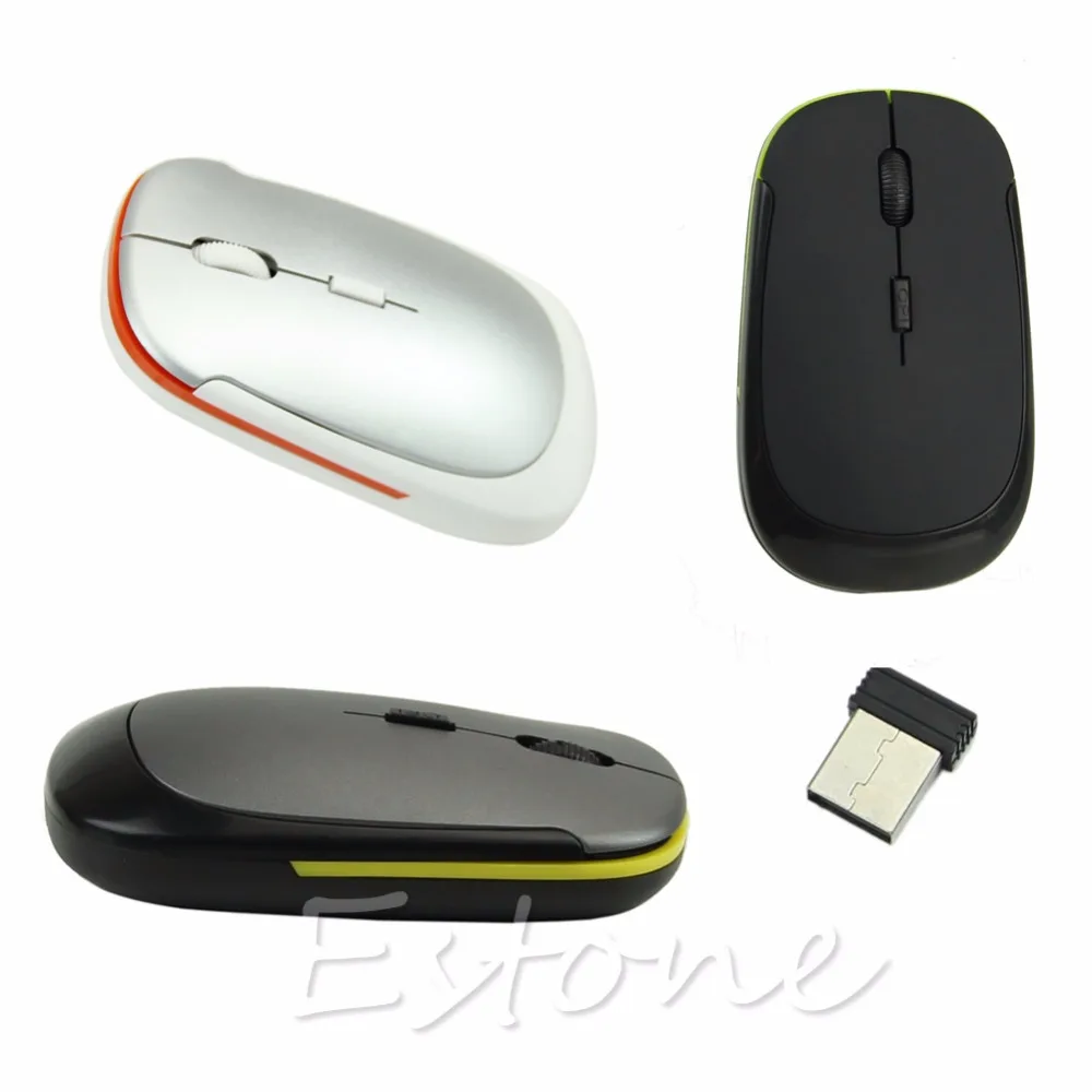 Ультра тонкий мини USB 2 4G 4 GHZ беспроводная оптическая мышь Мыши 1600 dpi|Мыши| |