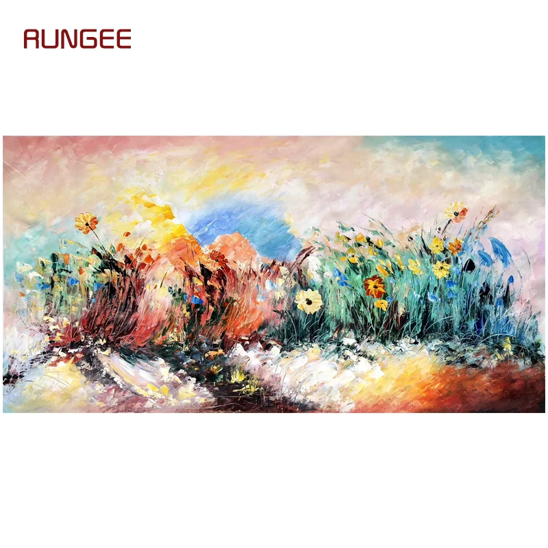 100% ручная роспись абстрактный пейзаж искусство Масляная живопись на холсте