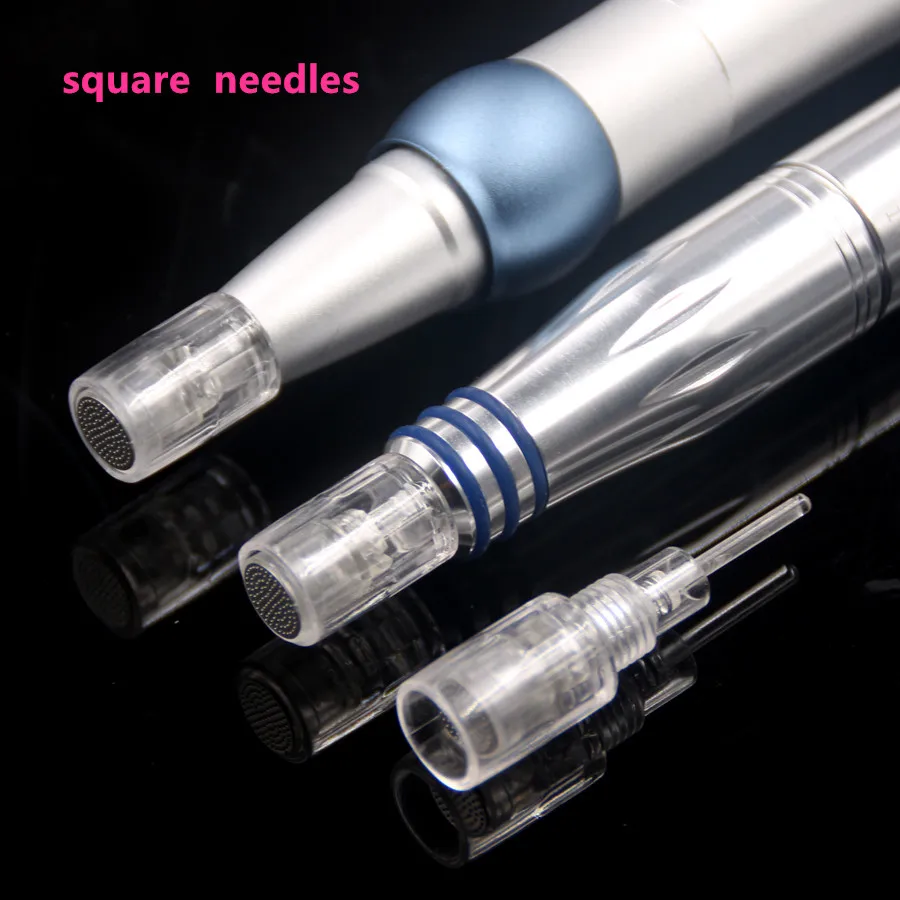 square needles x 50 Новинка, дермографическая машина для перманентного макияжа, тату, игла, ручка, тату, набор, тату-пистолет, Liberty, цифровая тату-машина - Цвет: square needles x 50