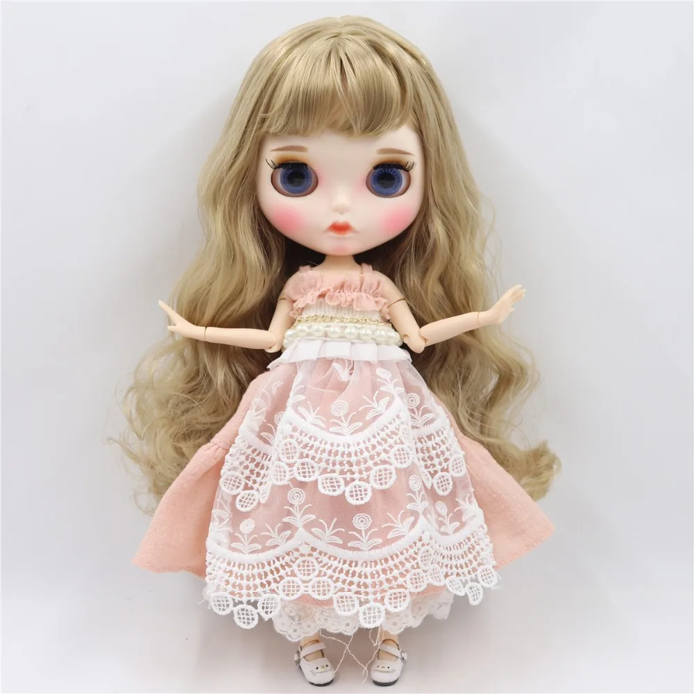 1/6 bjd ледяная фабрика blyth кукла bjd шарнир тела белая кожа bjd 30 см матовый лица резные губы с бровей индивидуальные лица