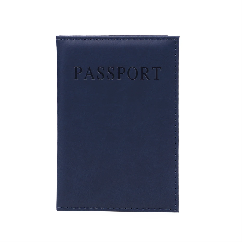 Navy blue 1 шт., модная новинка, кожзам, Женский держатель для паспорта, пара моделей, для девушек, для путешествий, Обложка для паспорта, унисекс, чехол для карт, мужской держатель для карт - Цвет: Navy blue