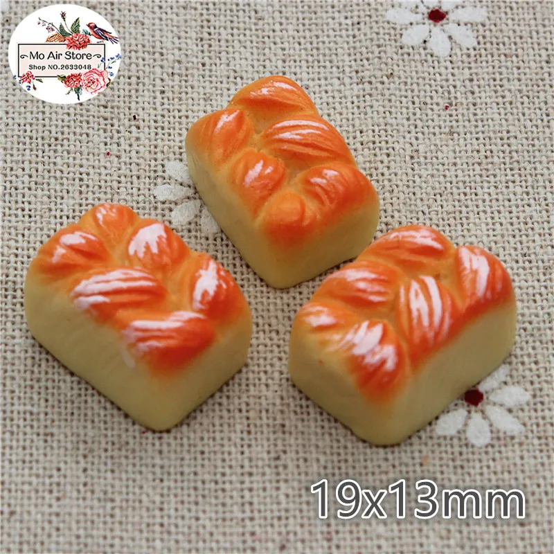 10 шт 3D Хлеб пищевая Смола плоская спина кабошон миниатюрный пищевое искусство