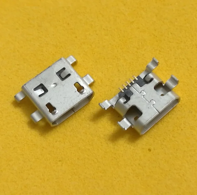 100 шт./лот микро USB разъем тип в гнездо мини usb для зарядного порта раковина 1 0 DIP 5Pin 4