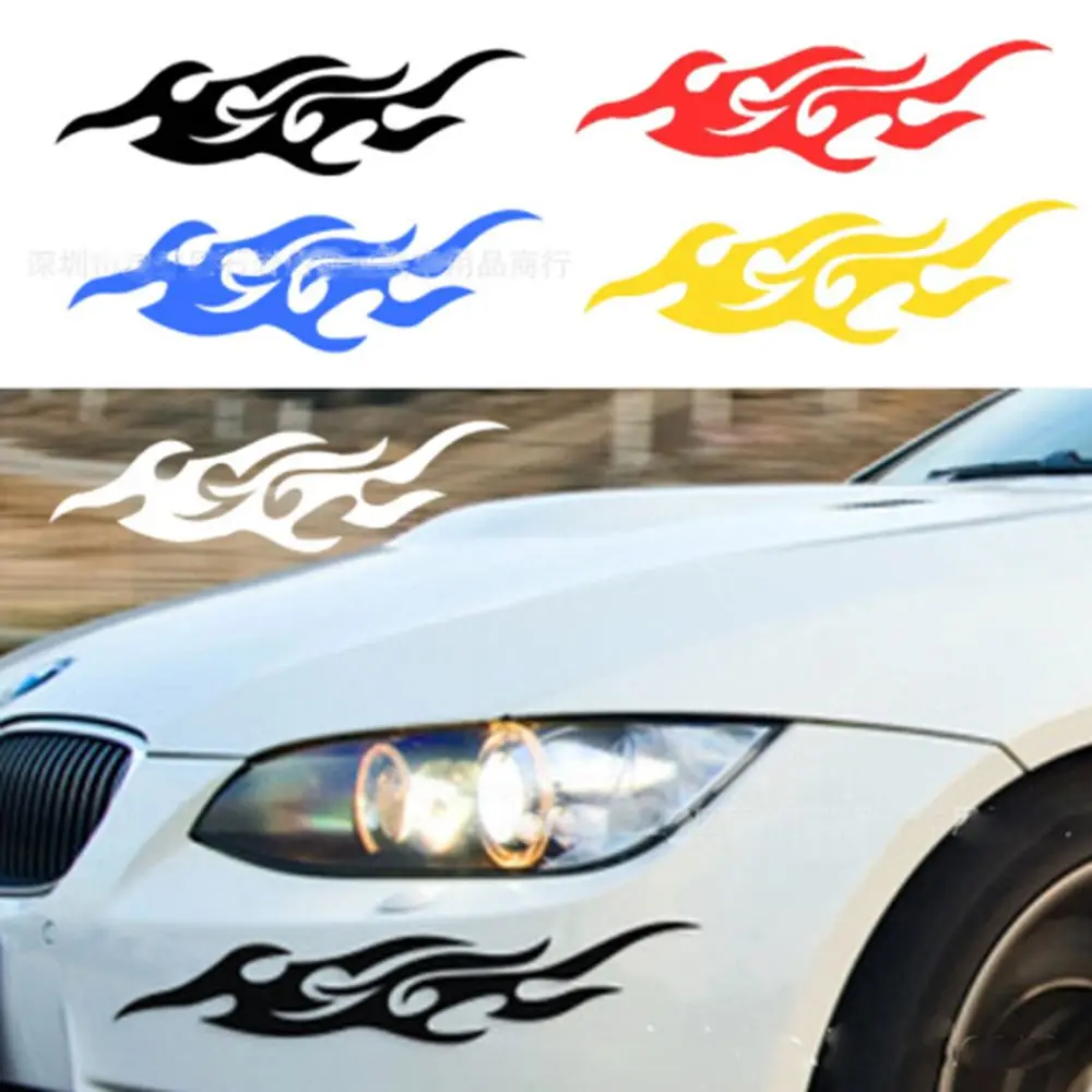 2 предмета Универсальный Автомобильный пламени наклейка в форме Стайлинг капот