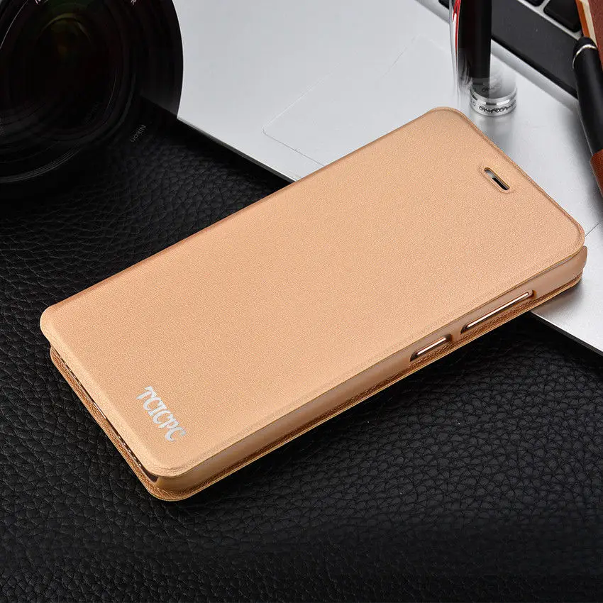 Чехол-книжка TCICPC для Xiaomi Redmi 4X, роскошный тонкий мягкий чехол из искусственной кожи+ жесткий защитный чехол для Redmi 4X Pro, чехол s Coque - Цвет: Gold