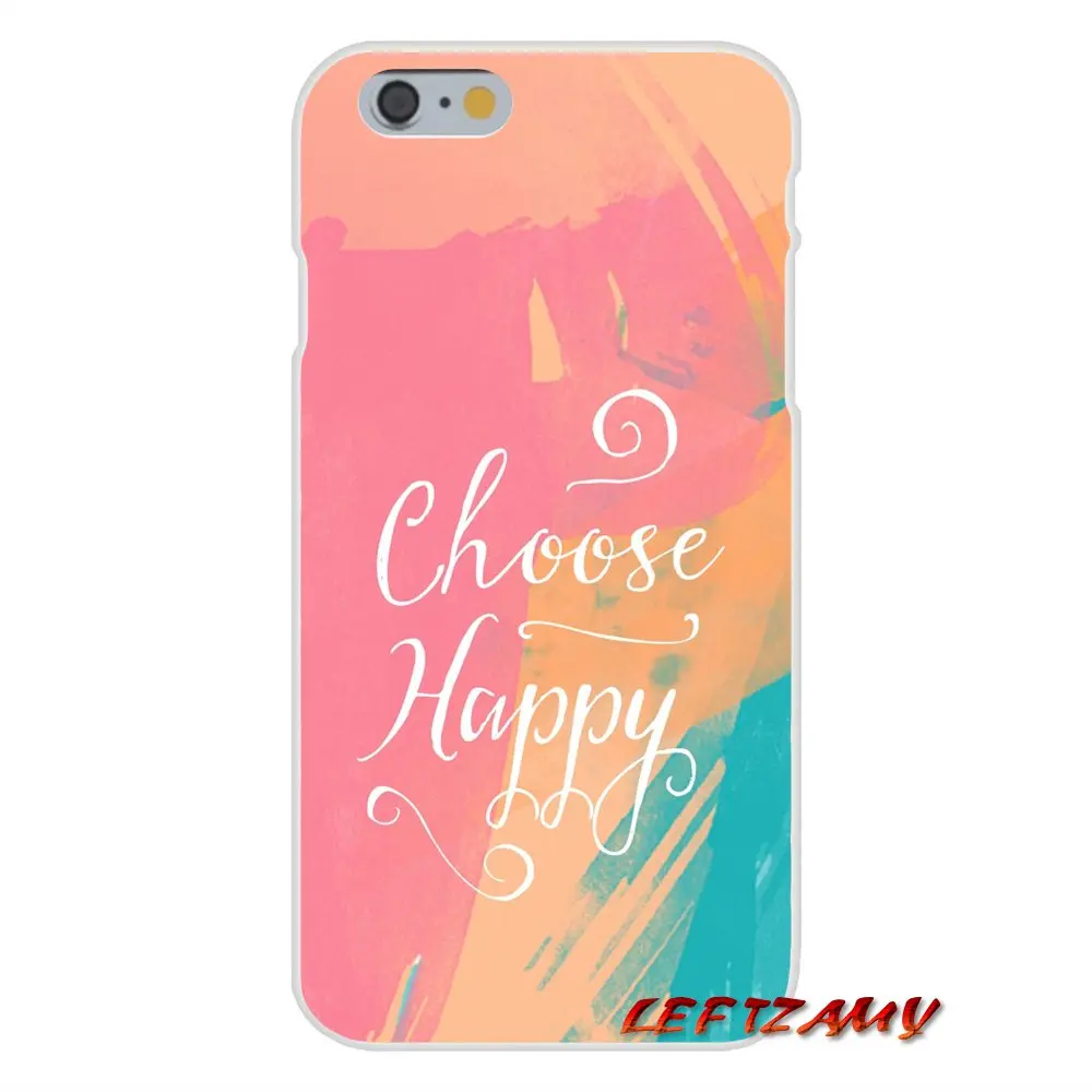 Аксессуары чехлы для телефонов Чехлы iPhone X 4 4s 5 5S 5C SE 6 S 7 8 Plus Be Happy