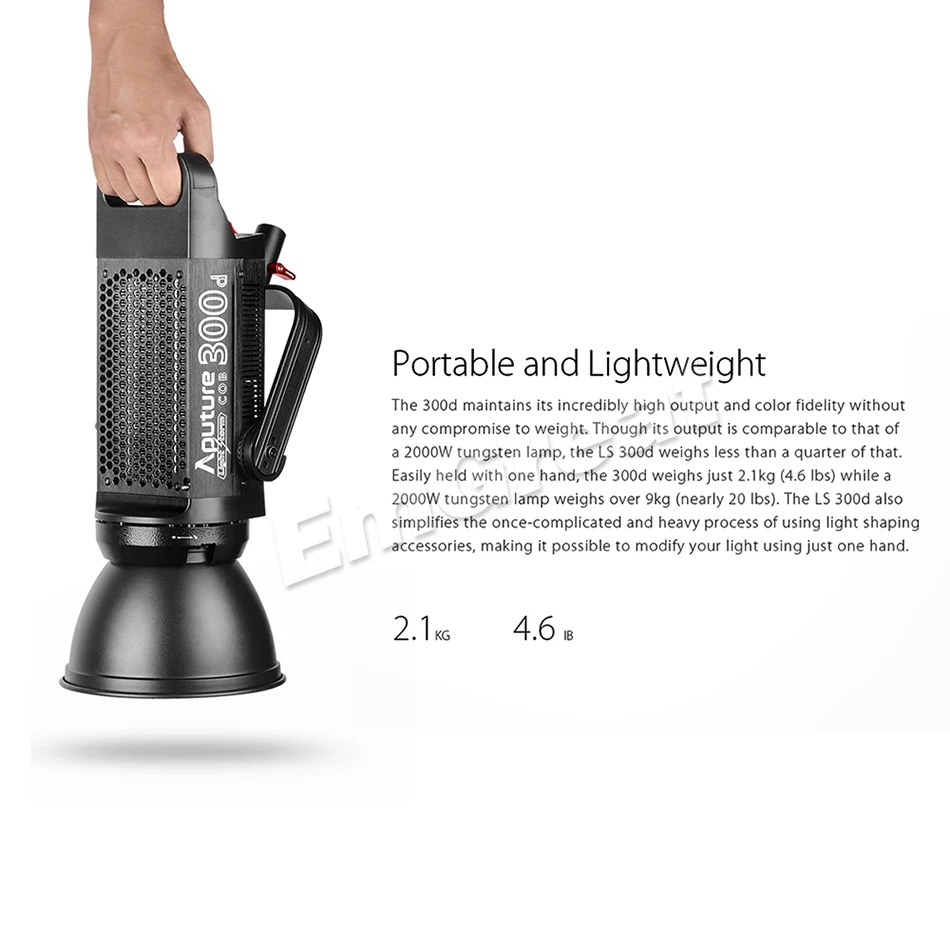 Aputure LS C300d COB светильник 300 Вт Выход 5500 к цветовая температура Дневной TLCI 96 +
