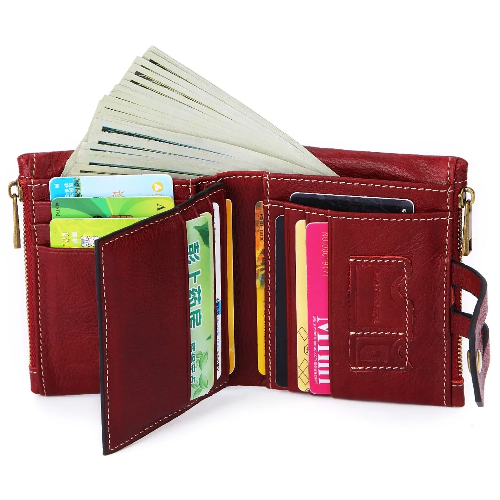 Muurdde женский кошелек из натуральной кожи женские короткие кошельки двойной на