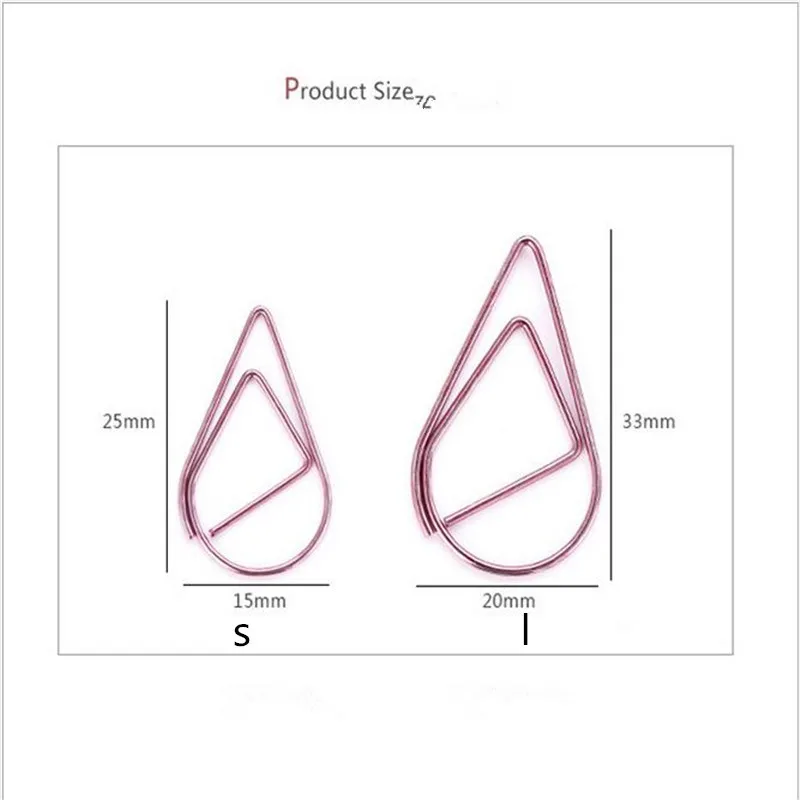 30 шт. Мини Простой капельница форма скрепки Декоративный металл Щепка закладки