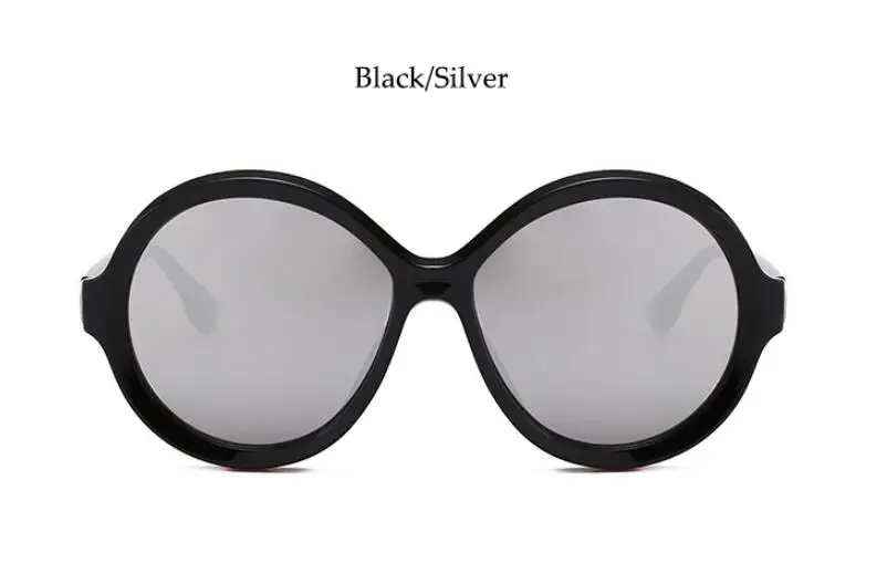C3 black silver Винтажные женские солнцезащитные очки, дизайнерские черные круглые солнцезащитные очки, роскошные брендовые большие солнцезащитные очки 90 s, женские, дамские, прозрачные, мужские - Цвет линз: C3 black silver
