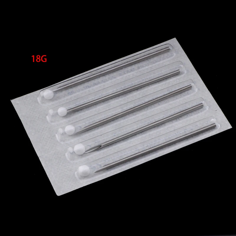 Одноразовые Стерильные иглы для пирсинга тела тату пупка соска носа губ 10 шт. 12