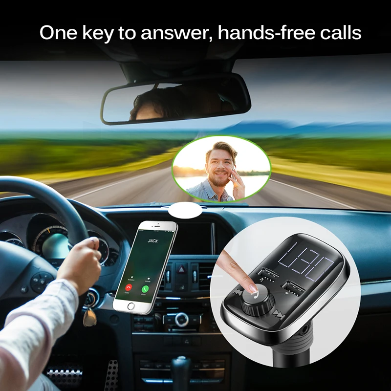 Onever Bluetooth Автомобильный fm-передатчик Handsfree автомобильный комплект радио FM модулятор Bluetooth Aux вход/выход Mp3 музыкальный плеер USB зарядное устройство