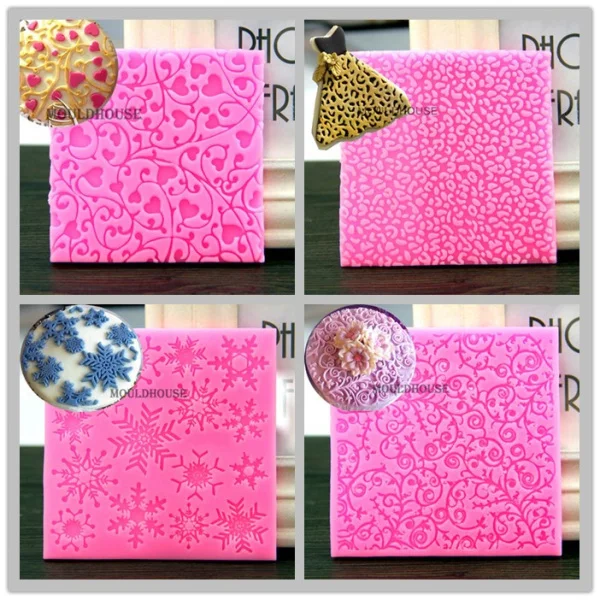 Пищевая силиконовая форма для выпечки торта печенья сухая текстура помады штамп