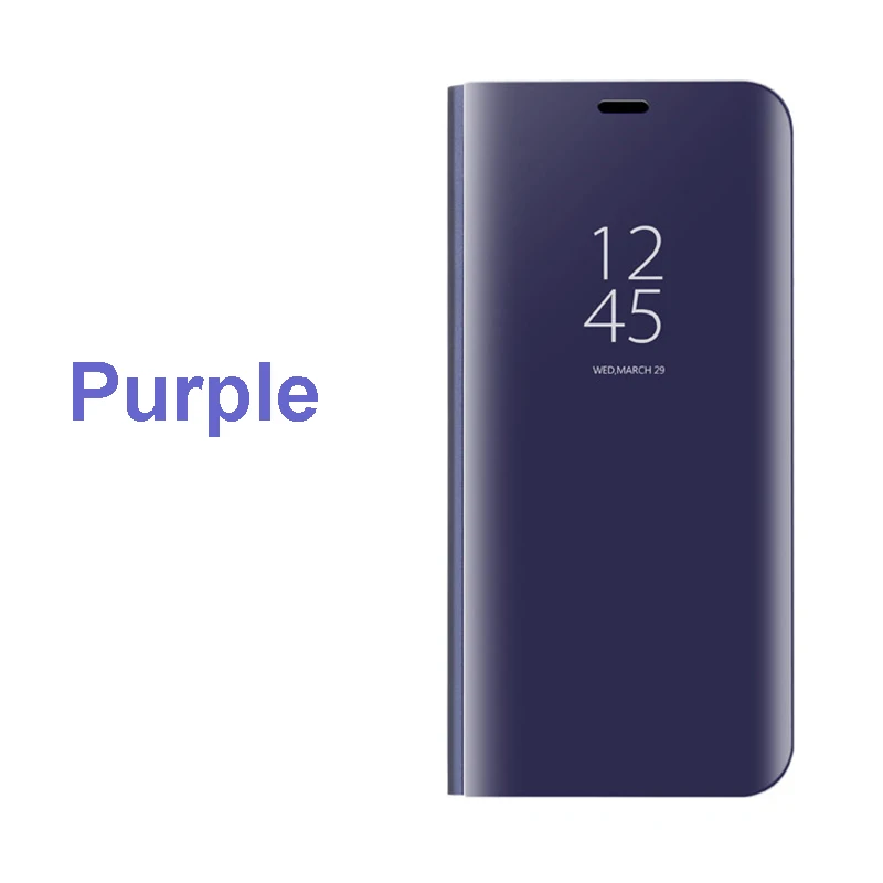 Purple Умный чехол, зеркальный Прозрачный чехол для huawei mate 10 9 Pro P10 Plus, умный флип-чехол для huawei mate 10 Pro P10 Plus, чехол - Цвет: Purple