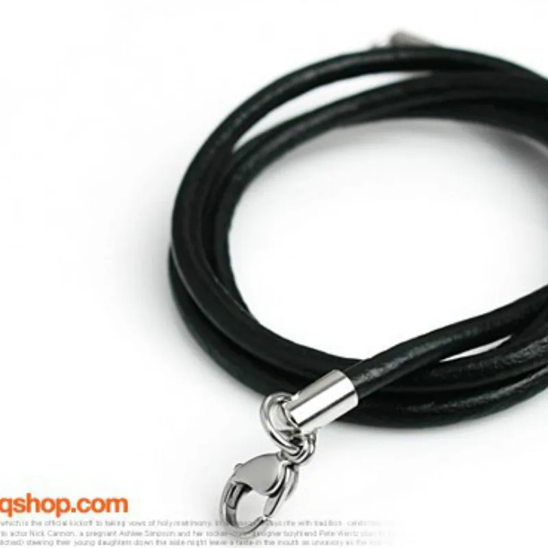 Ожерелье из кожаной веревки для мужчин и женщин одинарная цепочка с