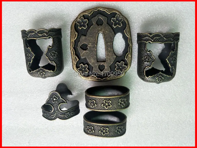 Чудесный кованый набор из сплава Tsuba для японского военного меча Shigunto меч катана ручной работы DIY аксессуар