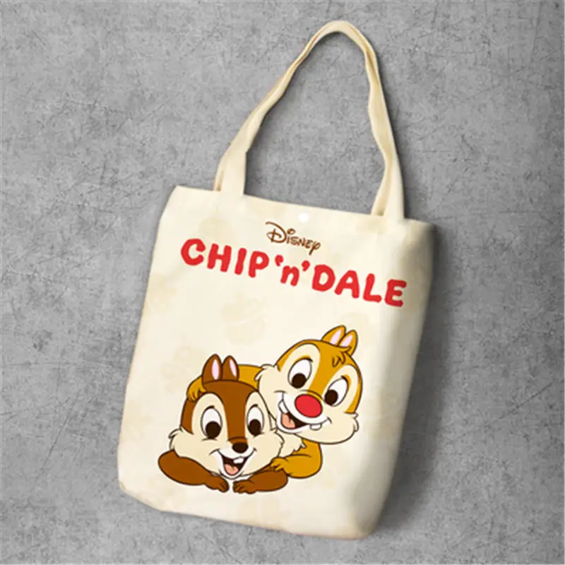 Холщовая Сумка тоут из мультфильма Disney женская сумка через плечо для хранения
