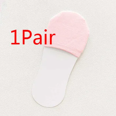 1 Pair 1/3/4Pairs Women Silicone Invisible Cotton Socks Slippers for Girls Summer Thin Boat Socks Non Slip Low Cut Ankle Sox Calcetines - Цвет: 1 Pair