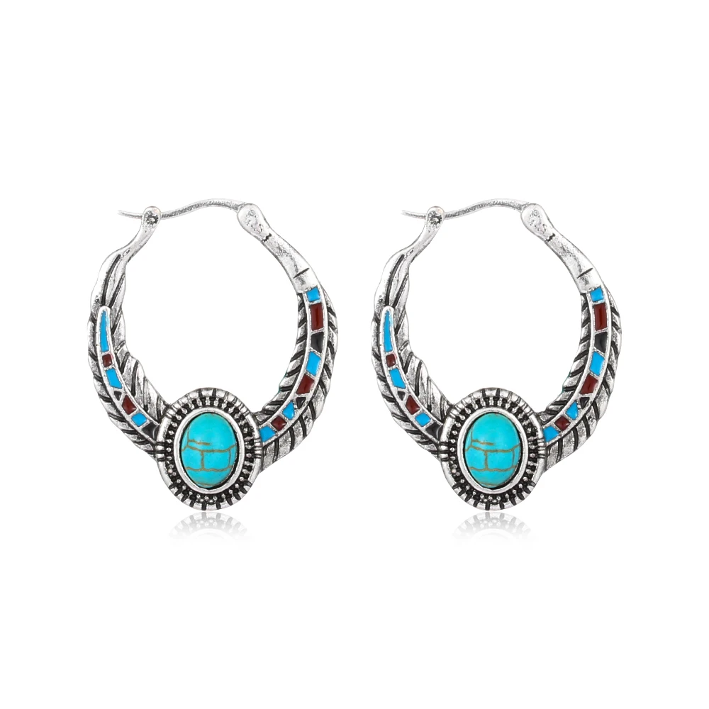 Новые богемные серьги Крючки из натурального камня Женские винтажные ювелирные