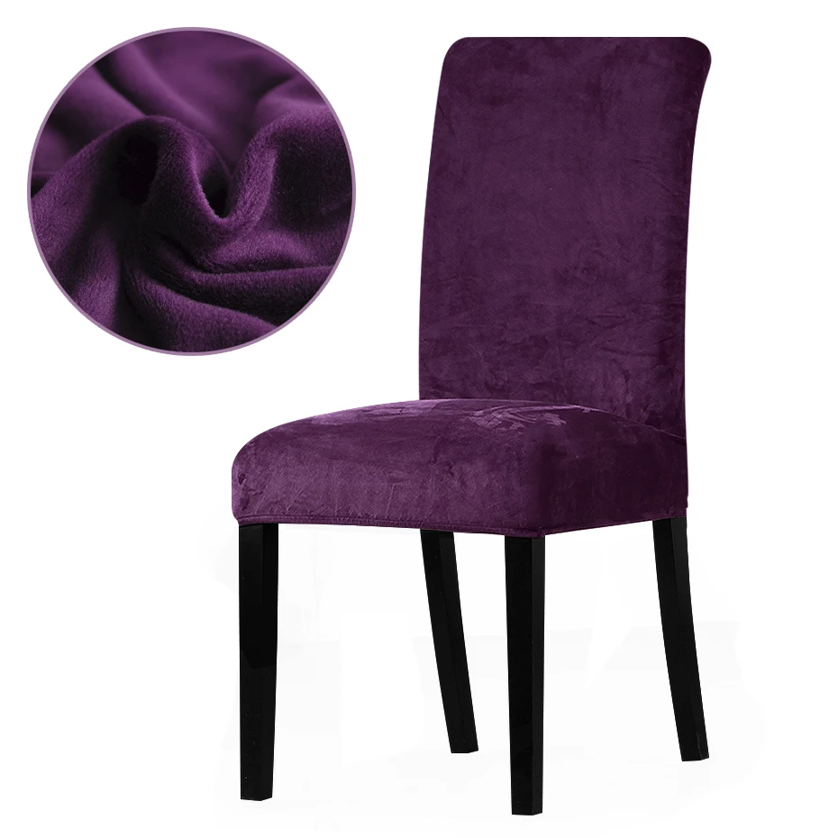 Velvet fabric Chair Cover Washable Removable Big Elastic Seat Arm Covers Slipcovers Stretch Chair Covers For Banquet Office