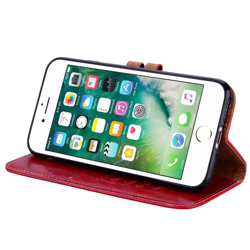Роскошный кожаный чехол-бумажник с Откидывающейся Крышкой для iPhone 5 женских 6 S 6Plus