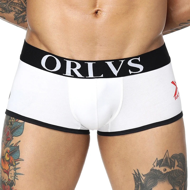 

ORLVS Men Boxer Sexy Underwear Penis Pouch Gay Underpants Breathable Cotton Boxershorts Men Underwear Comfortable Boxers