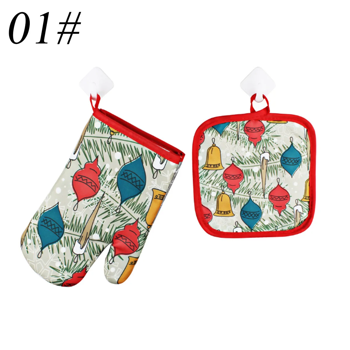 Перчатки для микроволновой печи Санта-Клаус перчатки для выпечки Potholder 2 шт. полиэфирные рукавицы для духовки и Прихватки для барбекю Прихватки для кухонной духовки
