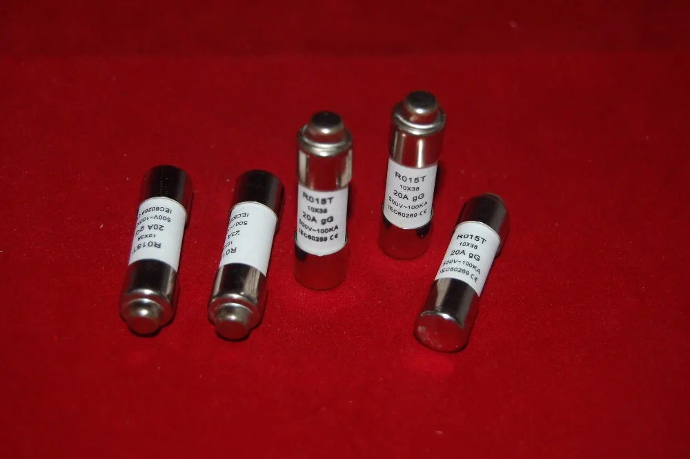 5 шт. цилиндрические предохранители ATQR gG RO15T 500 в 20 А 10x38 мм|cylindrical fuse link|fuse linkcylindrical