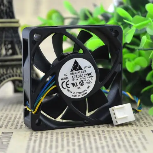 Delta 6015 DC 12V 0.36A 6CM AFB0612VHC 60*60*15MM 4-line PWM CPU Chassis Cooling Fan | Fans &amp